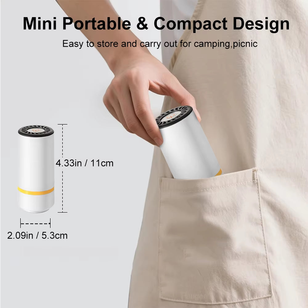 Electric Air Pump Handheld Automatic Air Pump Food Fresh-Keeping Rechargeable Vacuum Sealer with Bpa-Free Vacuum Packaging Bag
